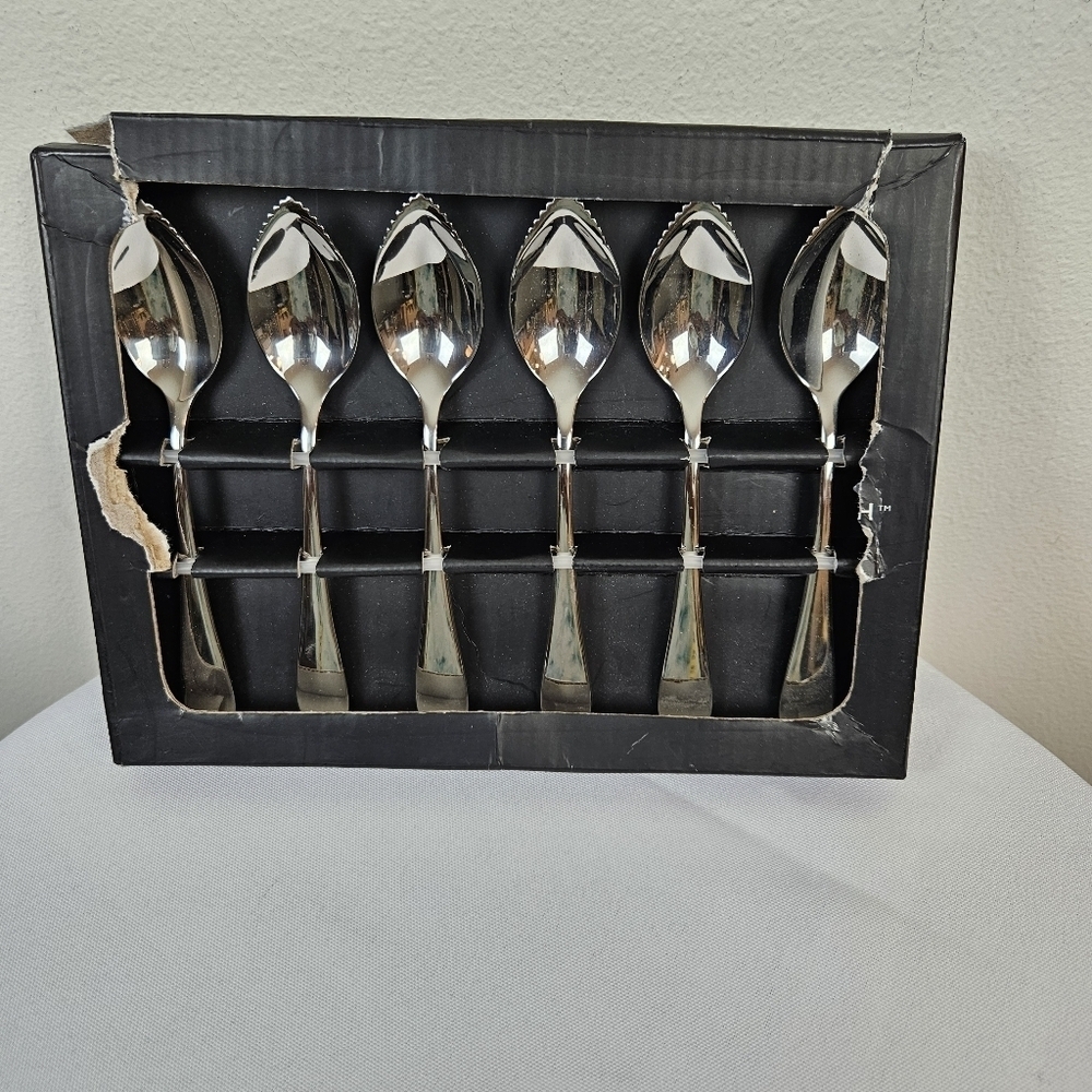 GORHAM Meredith set of 6 Grapefruit Spoons Stainless Flatware